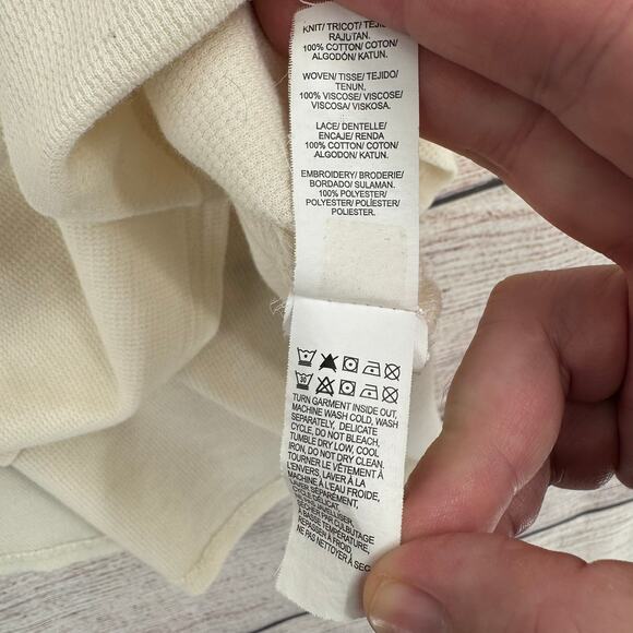 Lot of 2 Lucky Tops Womens XL Cream Brown Thermal Henley Button Down - Picture 16 of 16